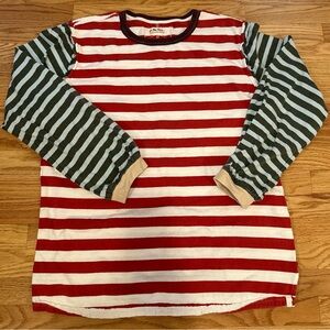 We The Free Women’s XL Striped Top Red White Green Boho Casual Shirt